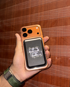 Slim magnetic card holder with design